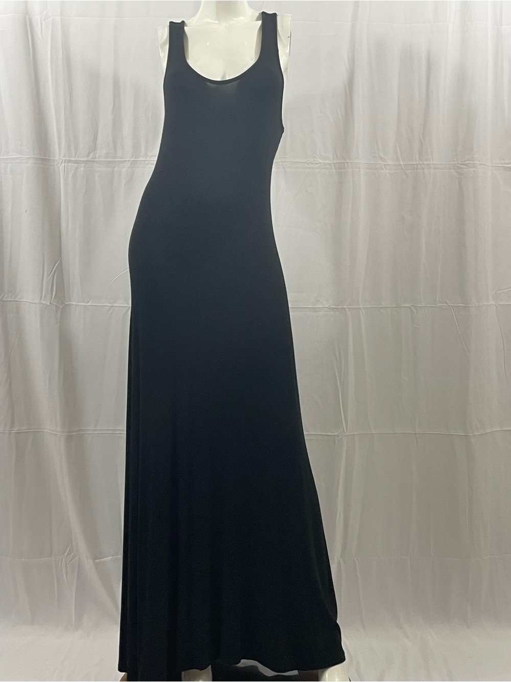VENUS Black Scoop Neck Maxi Dress